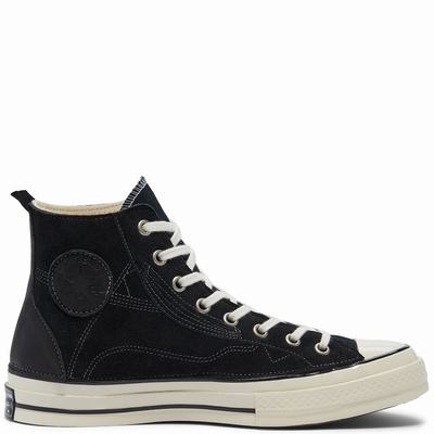 Női Converse Leather Patchwork Chuck 70 Magasszárú Cipő CO1598673 Fekete